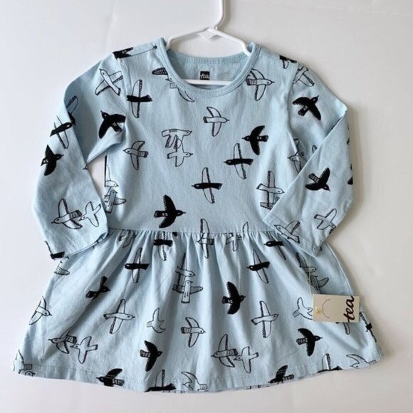 NWT Tea Collection Seabirds Skirted Staple Dress, size 2T - Picture 1 of 7